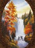 Картина из янтаря "Водопад"