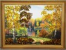 Картина с янтарём "Просека в лесу"